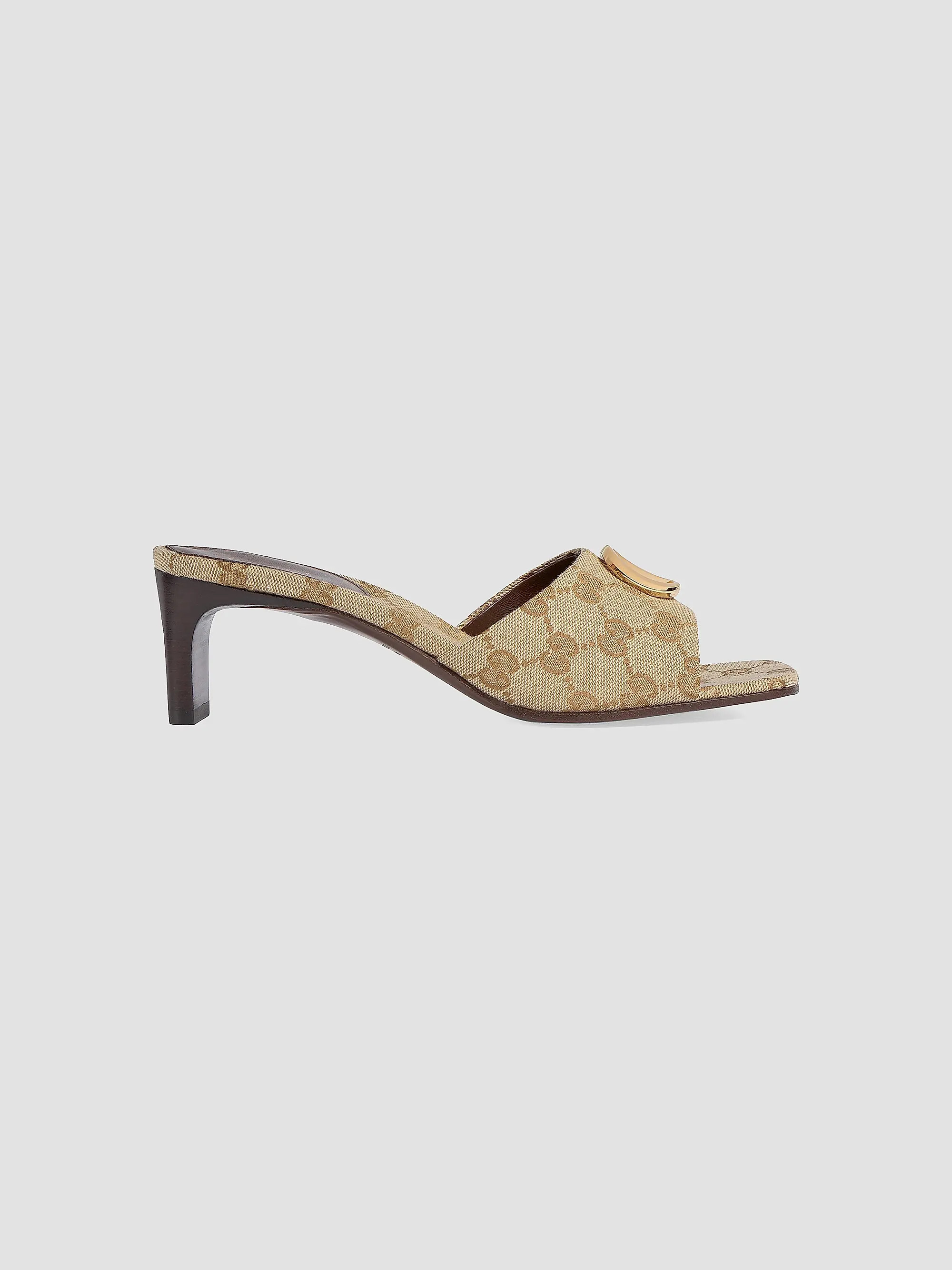 Gucci Marmont 55MM Monogram Canvas Sandals | Saks Fifth Avenue | Saks Fifth Avenue