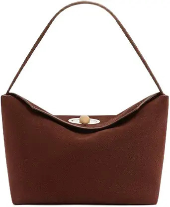Amazon.com: Christopher Esber, Turnlock Suede Mini Shoulder Bag, ONE SIZE, Espresso : Amazon Luxu... | Amazon (US)