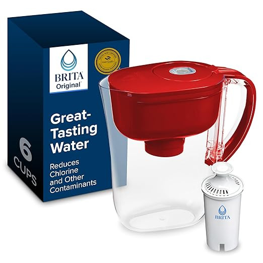 Brita Metro Small 6-Cup Water Filter Pitcher, WQA NSF/ANSI Certified, Mini-Fridge Friendly, Remov... | Amazon (US)