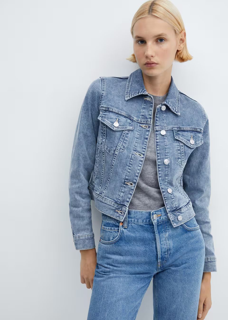 Oversize denim jacket -  Women | Mango United Kingdom | MANGO (UK)