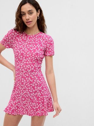 PROJECT GAP LENZING™ ECOVERO™ Floral Tiered Mini Dress | Gap (US)