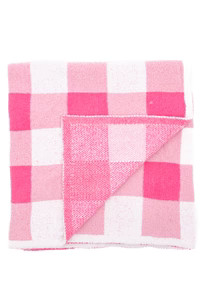 Make Me Believe Hot Pink Gingham Blanket | Pink Lily