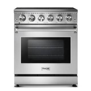 Thor Kitchen 30 in. 4.55 cu. ft. Single Oven Electric Range with Convection in Stainless Steel HR... | The Home Depot