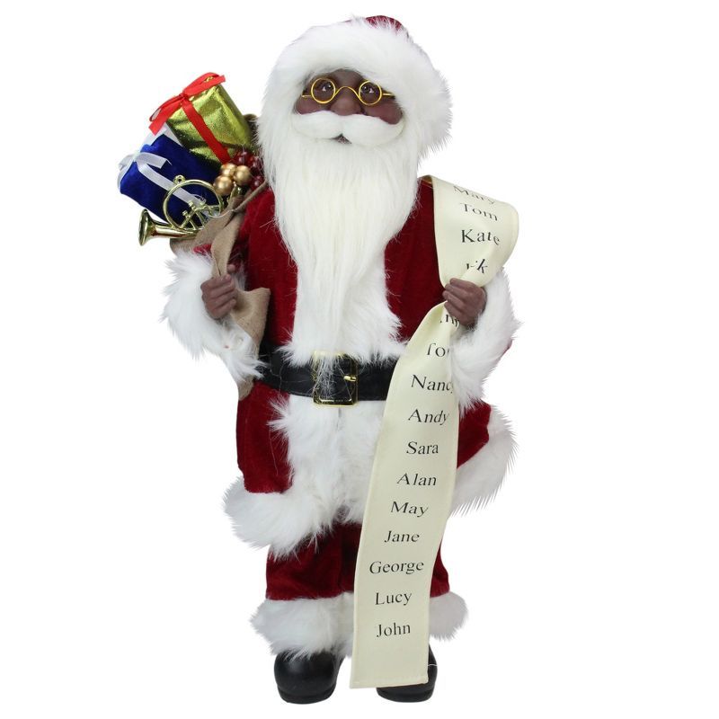 Northlight 16" Santa Claus Christmas Figure with Naughty or Nice List | Target