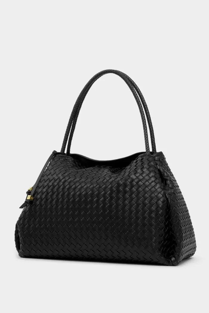 Nova Hand Woven Large Shoulder Bag in Black | Nordstrom