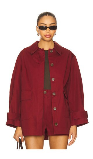 MATTHEW BRUCH Cargo Barn Jacket in Burgundy. - size M | Revolve Clothing (Global)