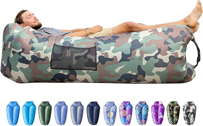AlphaBeing Inflatable Lounger Beach Chair Accessories, Air Sofa Hammock Inflatable Couch for Camp... | Amazon (US)
