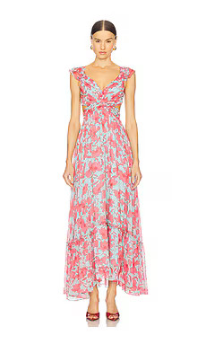 ASTR the Label Primrose Dress in Pink Aqua Floral from Revolve.com | Revolve Clothing (Global)