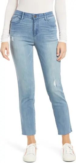 'Ab'Solution Raw Hem Slim Straight Jeans | Nordstrom