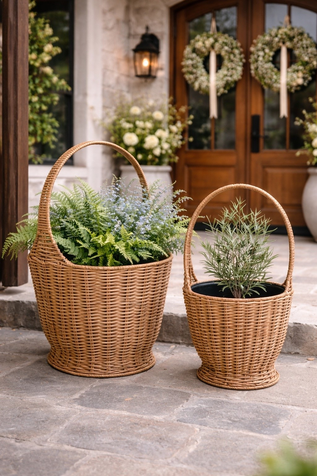 Poly Weave Garden Basket Planters for Porch and Patio Styling

Follow @farmtotablecreations on Instagram for daily home styling ideas and decor finds.

These poly weave garden baskets are such a beautiful way to add texture and warmth to your porch or outdoor spaces. The classic woven design paired with the structured shape gives them that elevated, designer look while still being incredibly versatile for plants, faux stems, or seasonal greenery.

I love that they bring the look of natural wicker but are made with durable materials that hold up beautifully outdoors. Available in two sizes, making them perfect for layering on porches, patios, or entryways.

#planters #outdoorplanters #porchdecor #patiodecor #entrywaydecor #outdoordecor #wickerplanter

#LTKSaleAlert #LTKHome