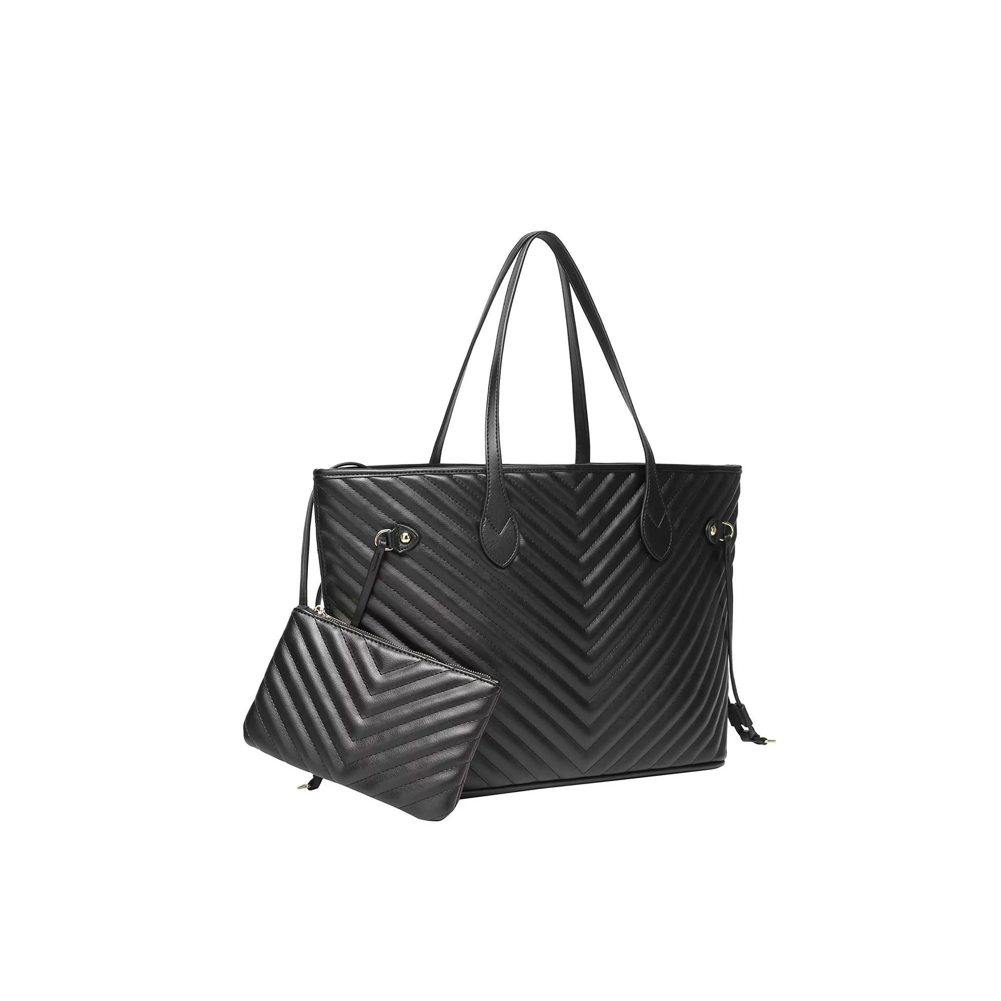 Daisy Rose - Daisy Rose Tote Shoulder Bag and Matching Clutch - PU Vegan Leather Handbag for Trav... | Walmart (US)