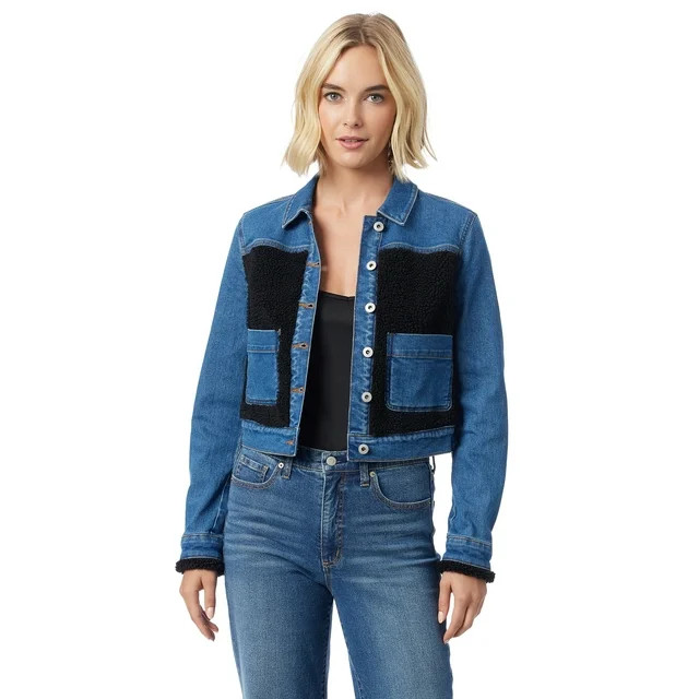 Jessica Simpson Women's and Women's Plus Sherpa Shearling Uptown Jacket, Sizes XS-4X | Walmart (US)