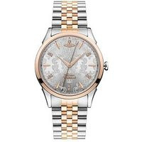 Vivienne Westwood The Wallace Silver Lace Rose Gold Detail And Crystal Embellished Dial Two Tone Stainless Steel Bracelet Ladies Watch | Very (UK)