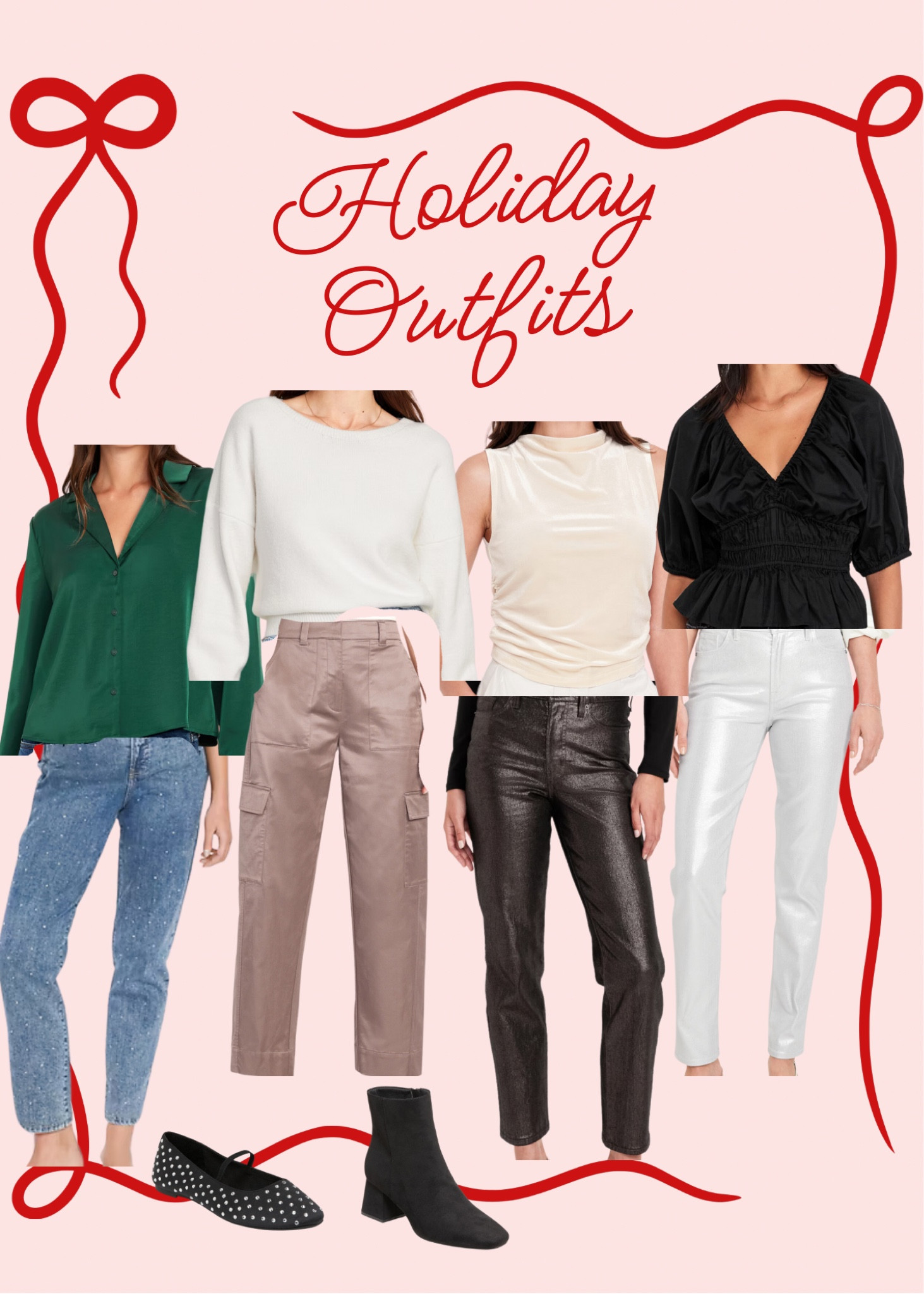 Old navy holiday outfits 🤗 the pants are all so nice and give just a little extra something 🎄✨

#LTKStyleTip #LTKSeasonal #LTKHoliday