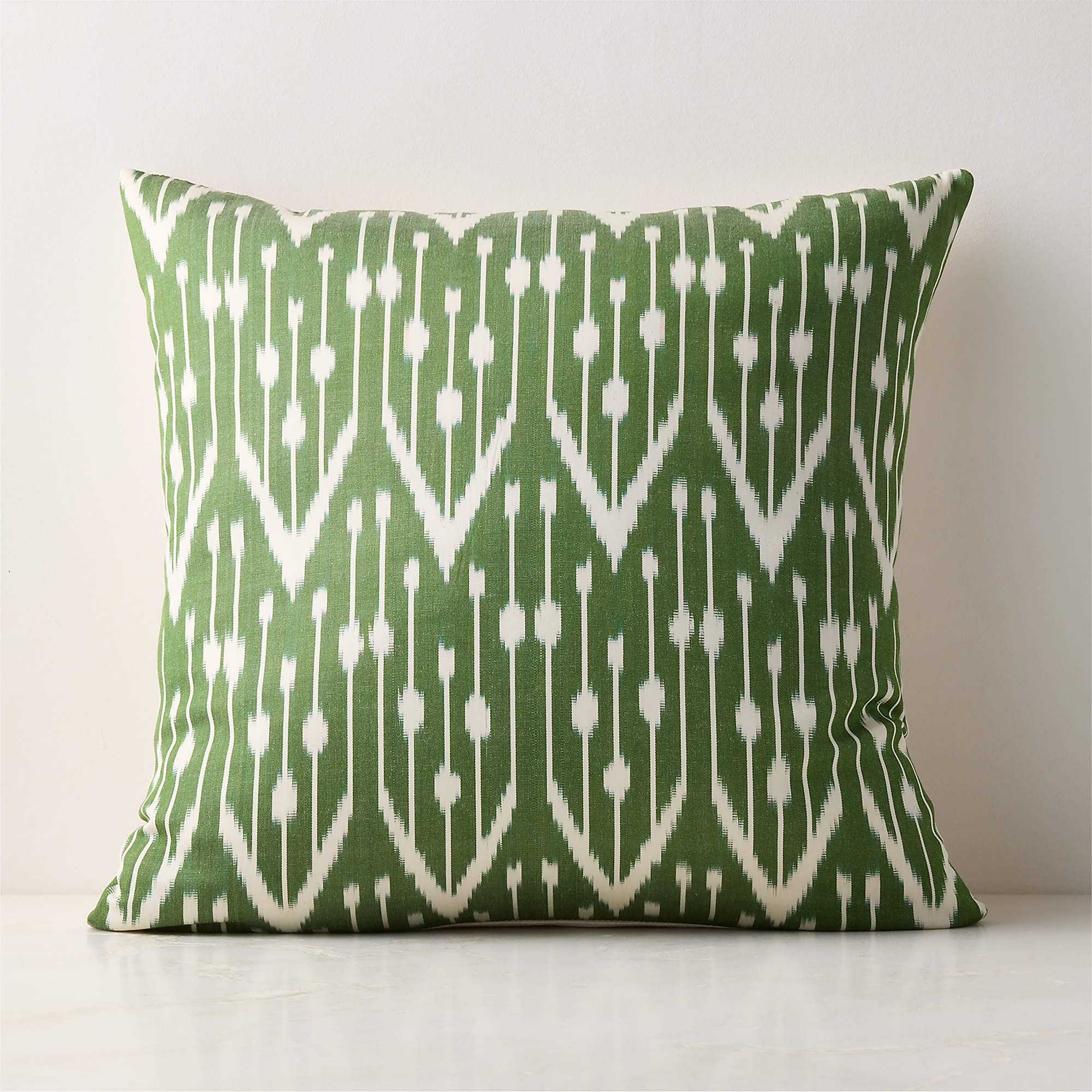 Ida Green Turkish Silk Satin Throw Pillow Cover 20"x20" | CB2 | CB2