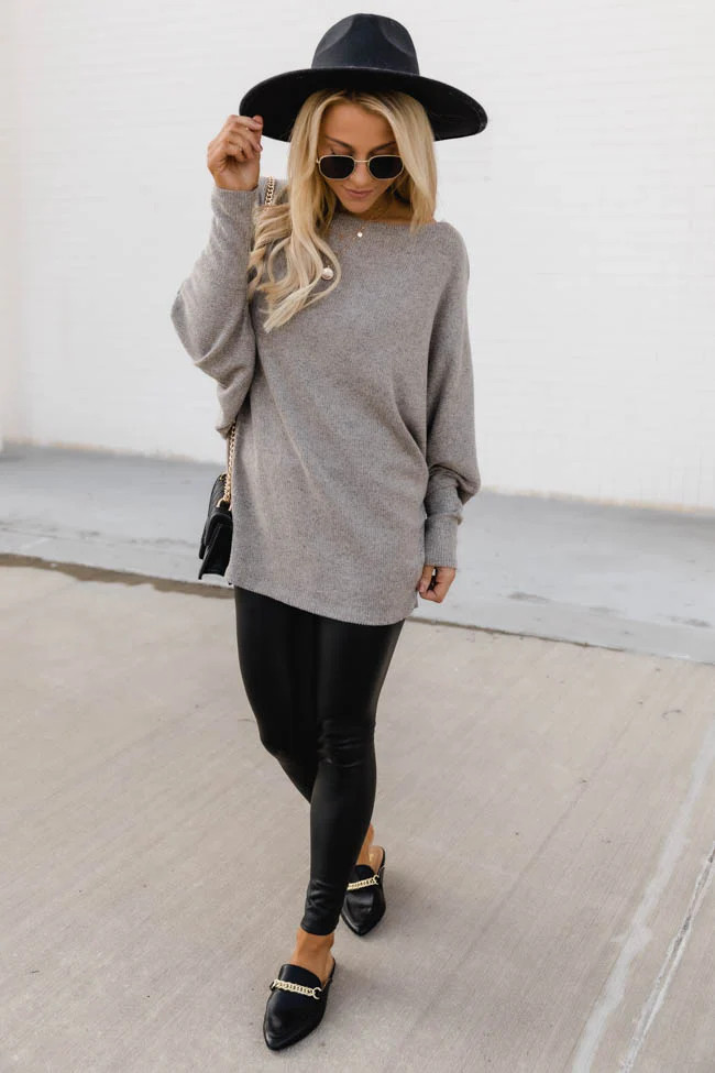 Back To Those Days Oatmeal Pullover FINAL SALE | The Pink Lily Boutique