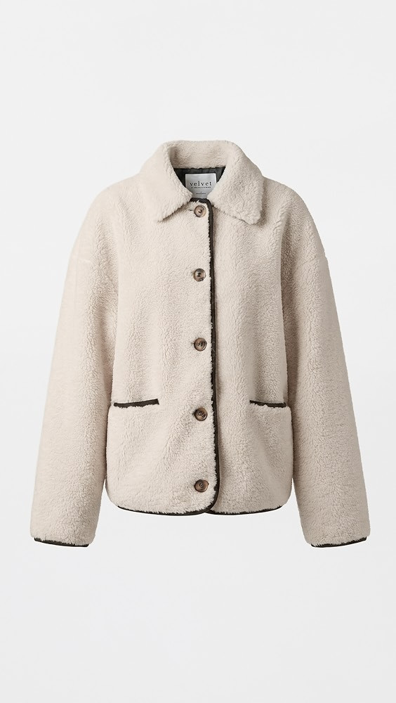 Velvet Anika Jacket Cream/Black M | Shopbop