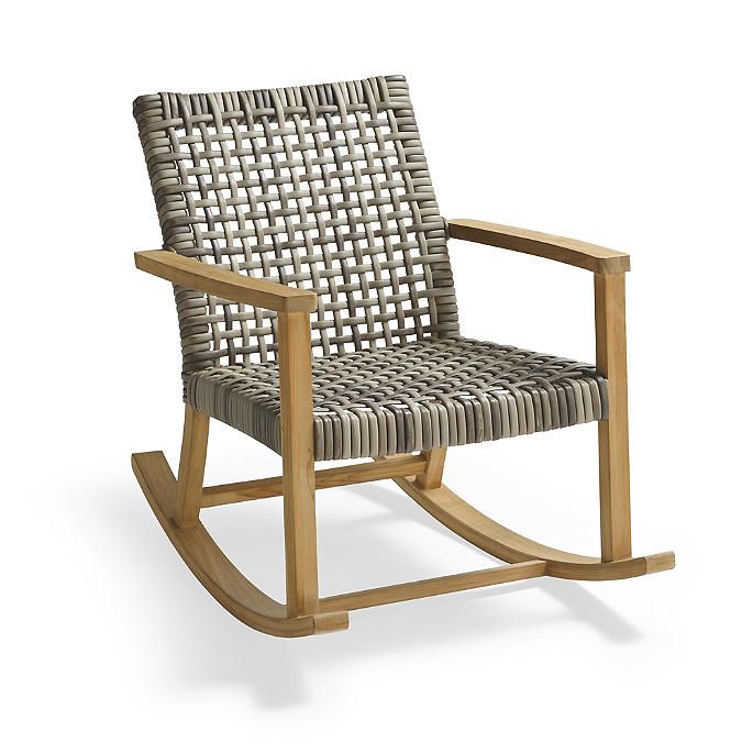 Isola Teak Rocking Chair in Natural Finish | Frontgate | Frontgate