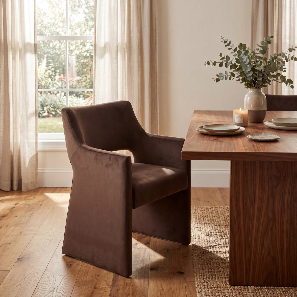 Camillo Modern Velvet Dining Armchair Contemporary Upholstered Dining Chairs With Armrests For Ki... | Wayfair North America