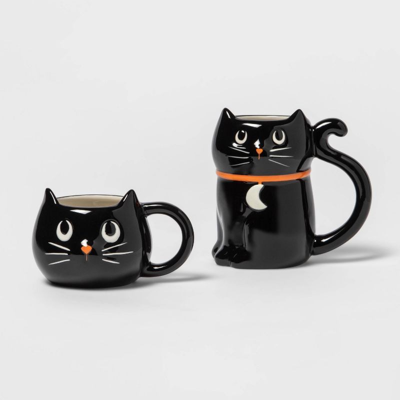 2pk Stoneware Figural Cat and Mini Cat Mugs - Hyde & EEK! Boutique™ | Target