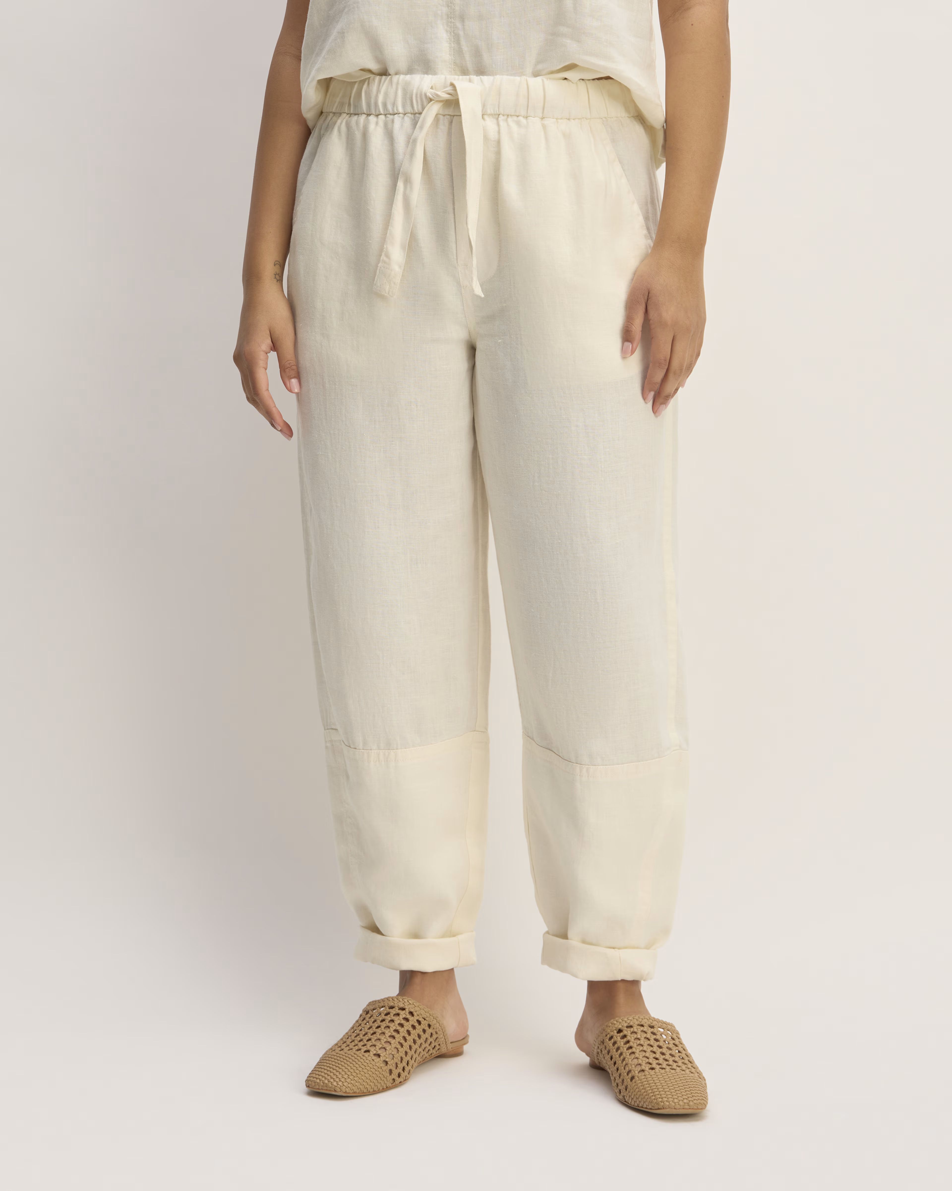 The Linen Pull-On Barrel Pant | Everlane