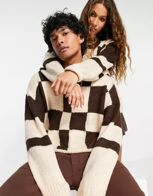 Reclaimed Vintage unisex inspired patchwork sweater | ASOS (Global)