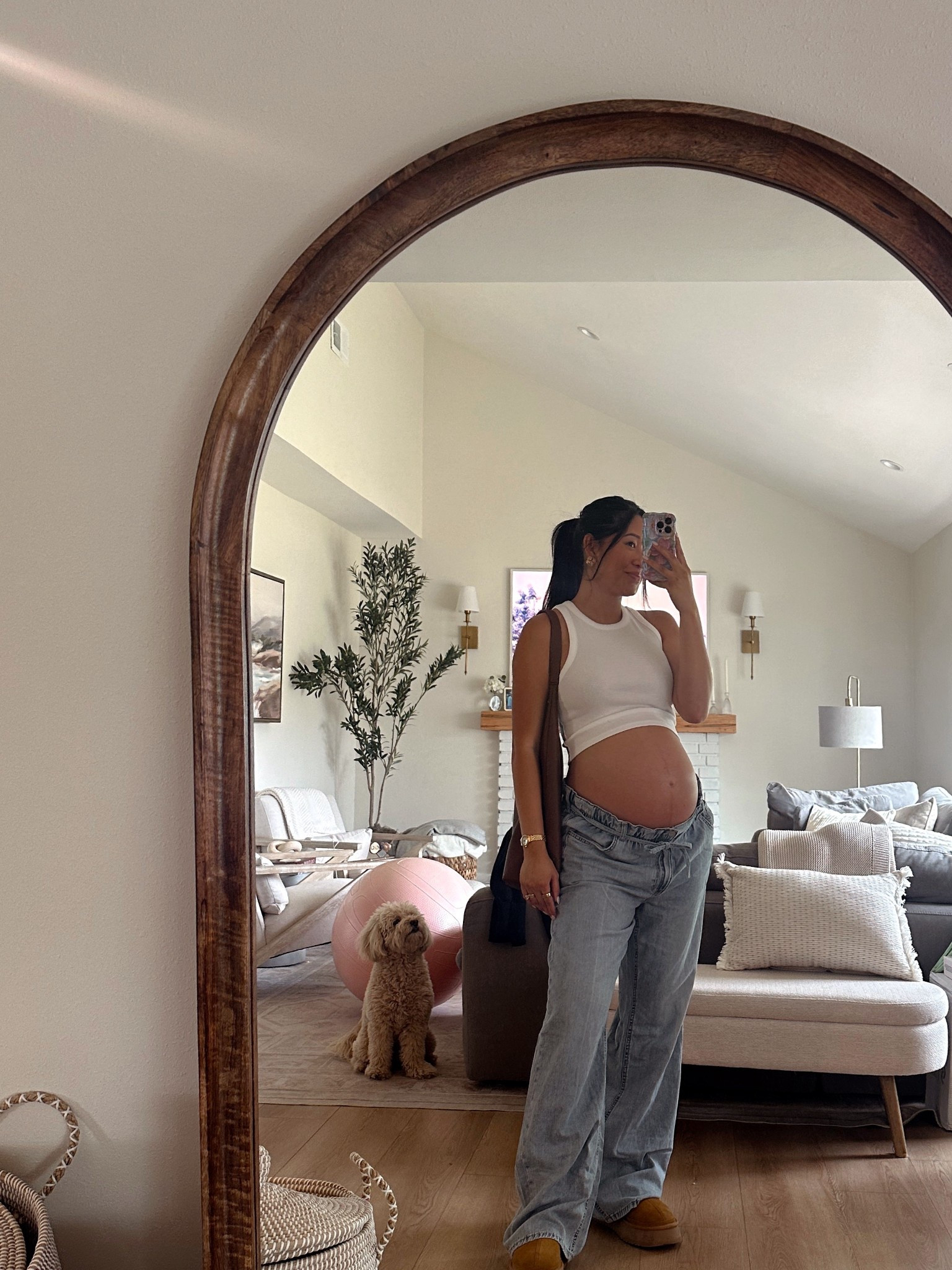 Bump friendly H&M jeans 
Size M 🫶🏼 

#LTKFindsUnder100 #LTKFindsUnder50