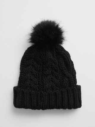 Cable-Knit Poof Beanie | Gap Factory