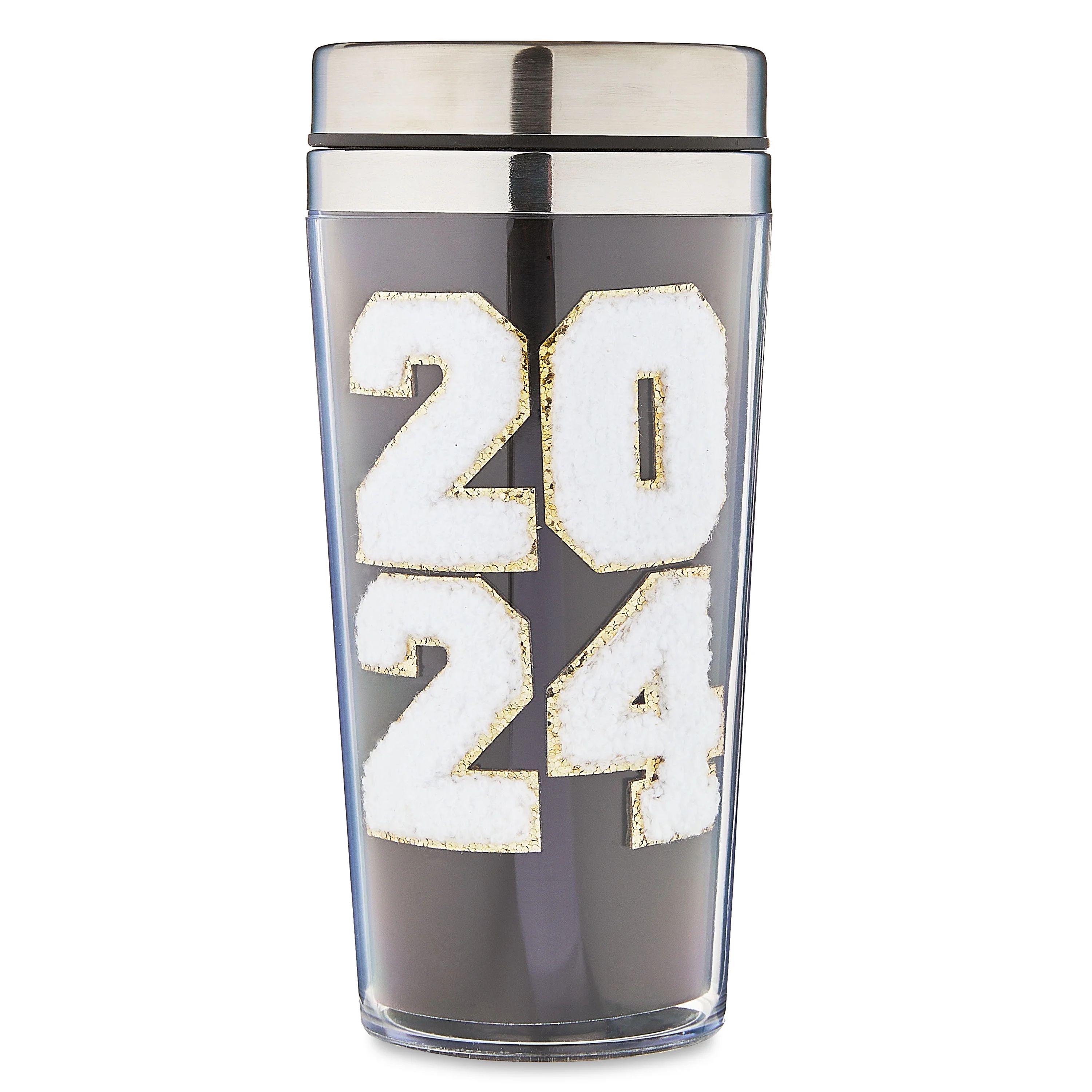 Graduation 2024 Black & Gold Patch Tumbler, 16 oz, by Way To Celebrate | Walmart (US)