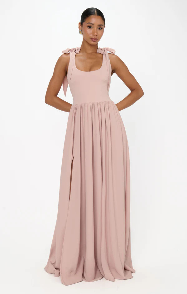 Harper Maxi Dress ~ Dusty Blush Crisp | Show Me Your Mumu