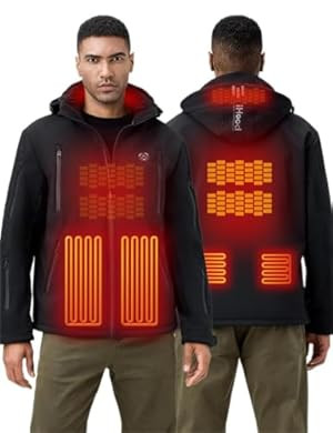 Men's Heated Jacket with Detachable Hood, Waterproof Winter Outdoor Heating Jackets for Men (Batt... | Amazon (US)