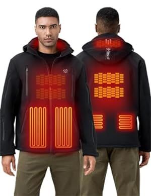 Men's Heated Jacket with Detachable Hood, Waterproof Winter Outdoor Heating Jackets for Men (Batt... | Amazon (US)