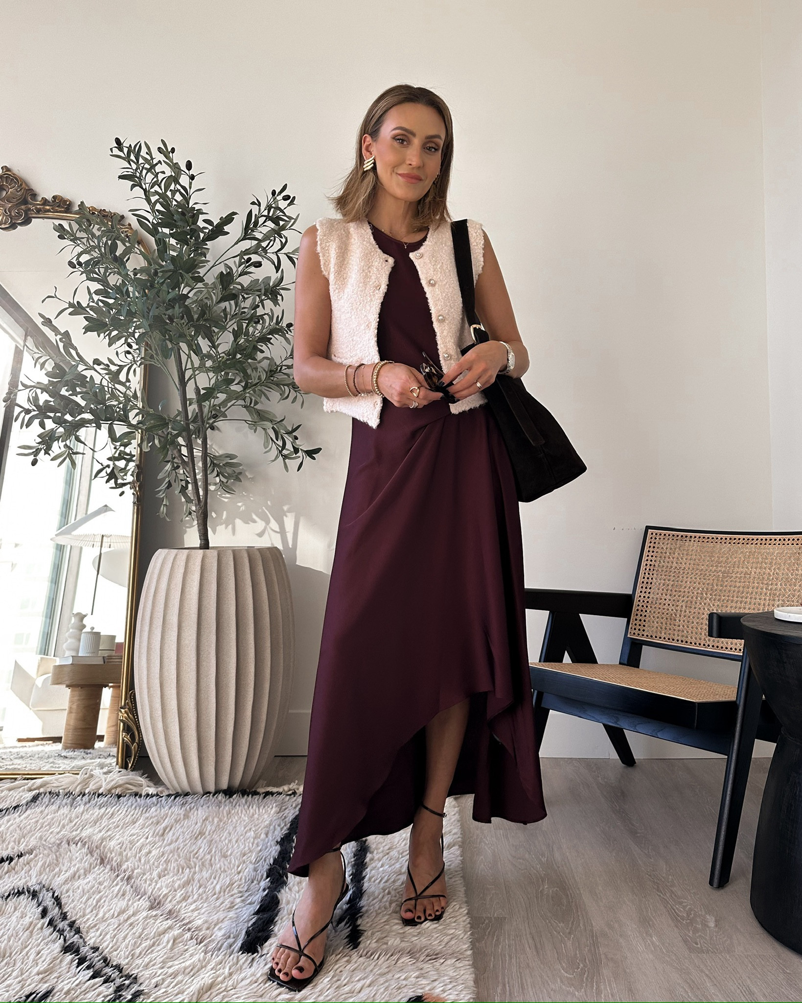 A classy and chic way to style this maroon dress! Obsessed with this vest too… perfect transitional piece! Wearing UK size 6 and linked similar dresses also!

#LTKItBag #LTKStyleTip #LTKSeasonal