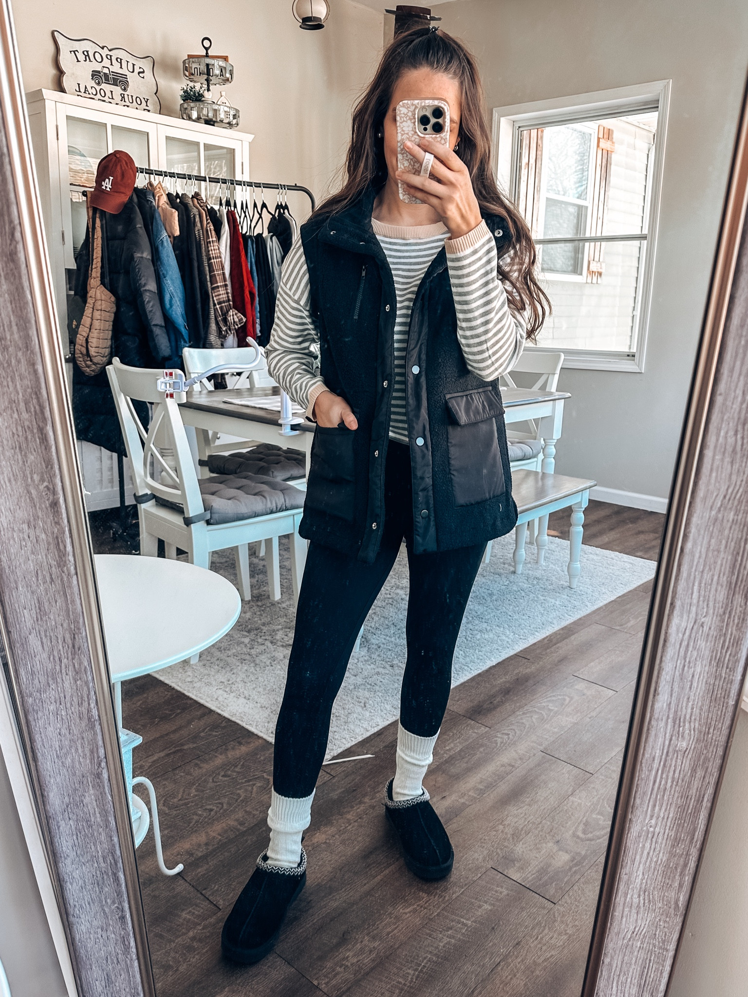 Amazon outfit 
Vest small 
Top small 
Leggings small short 
Shoes tts 

#LTKStyleTip #LTKPetite #LTKFindsUnder50