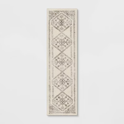 2'x7' Washable Runner Kensington Persian Style Cream Rug Cream - Threshold™ | Target