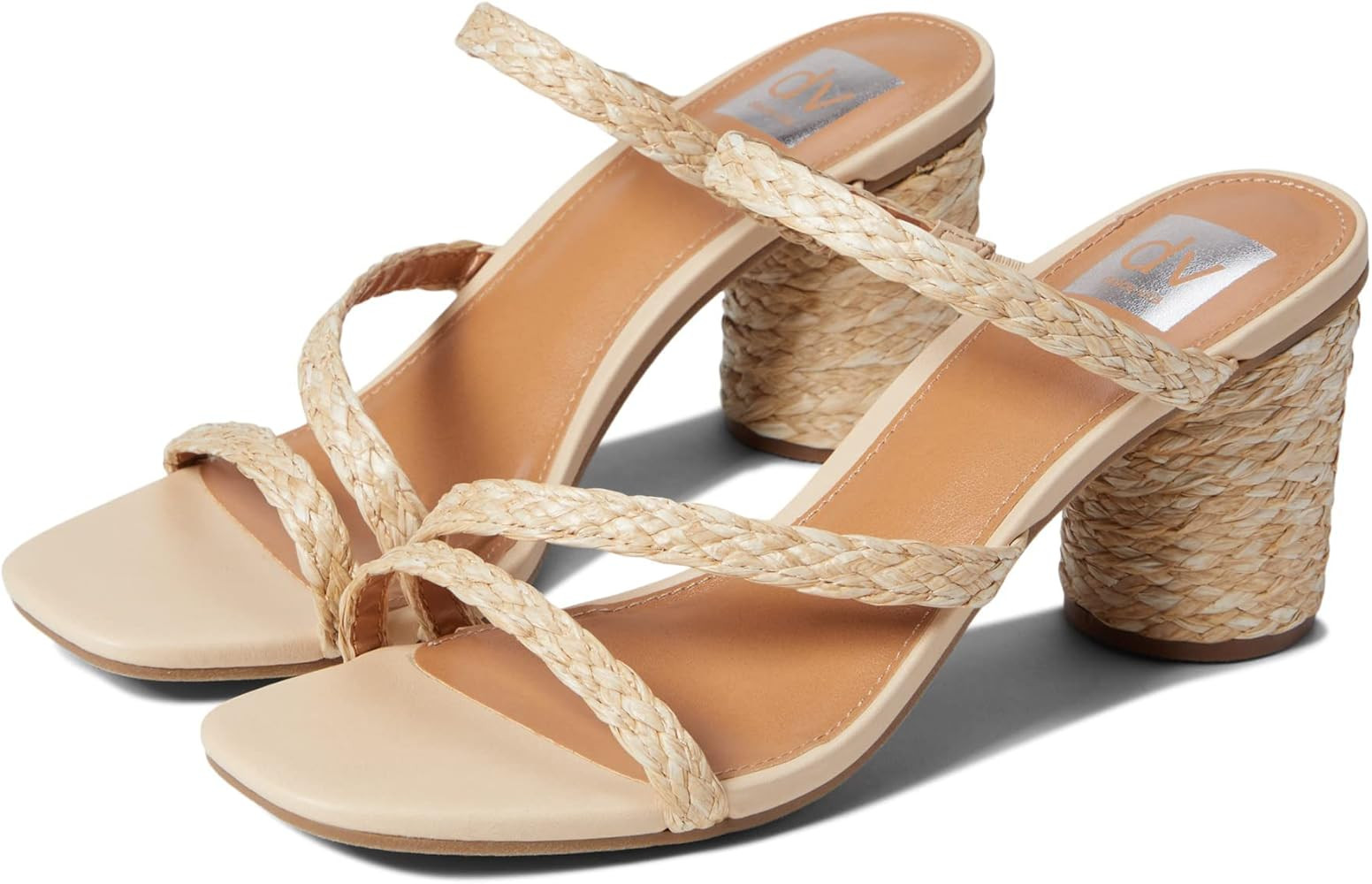 DV Dolce Vita Women's Casual Heeled Sandal, Natural, 6 | Amazon (US)
