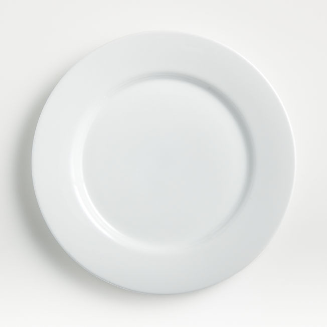 Aspen Rimmed Porcelain Dinner Plate + Reviews | Crate & Barrel | Crate & Barrel