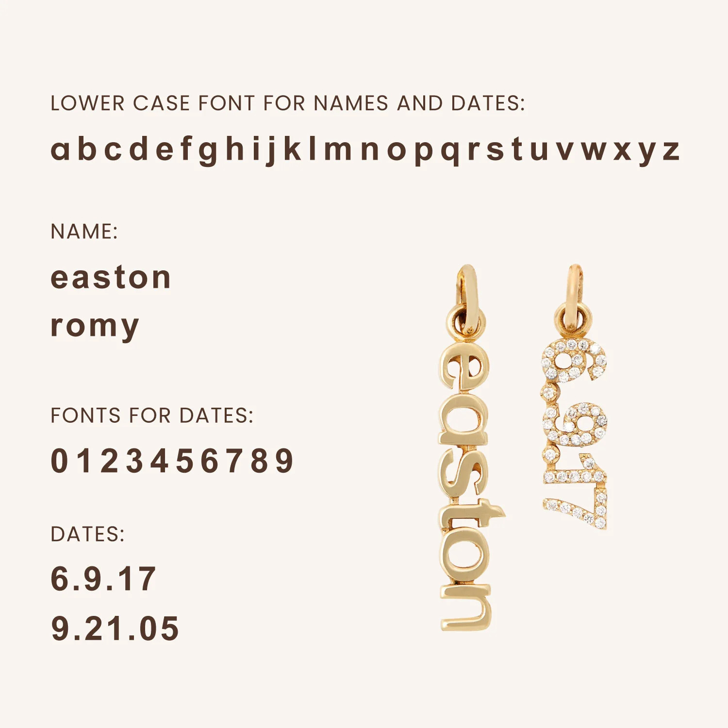Gold Pavé Date Necklace | Tiny Tags