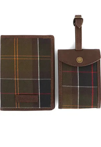 Barbour Tartan Passport Case & Luggage Tag | Nordstrom | Nordstrom