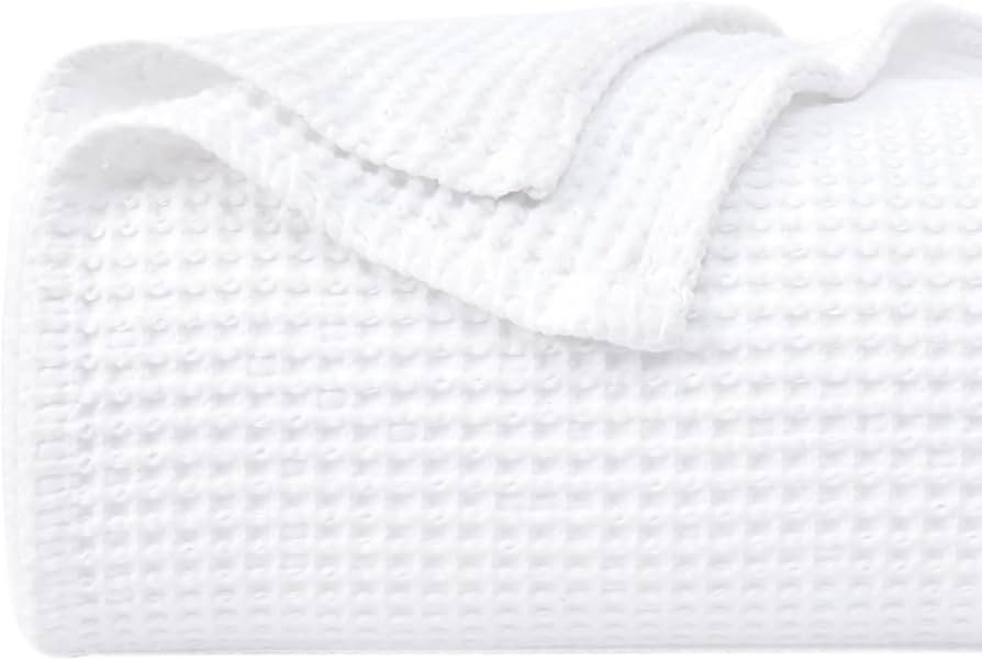 100% Cotton Blankets Queen Size for Bed - Waffle Weave Blankets for Summer, Lightweight and Breat... | Amazon (US)