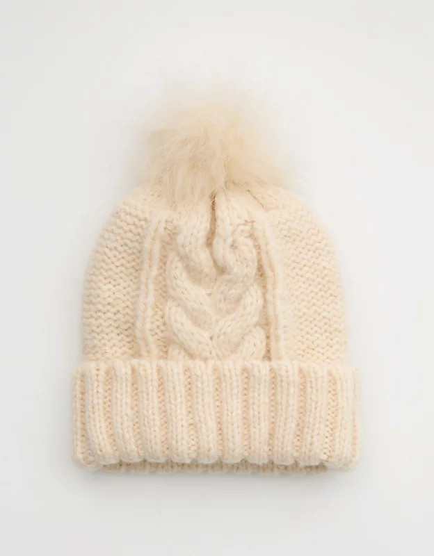 Aerie Marled Cable Beanie | Aerie