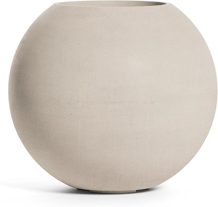 Orbo Globe Sphere Planter - 29.5 in x 29.5 in x 26.2 in - Sand Stone | Amazon (US)