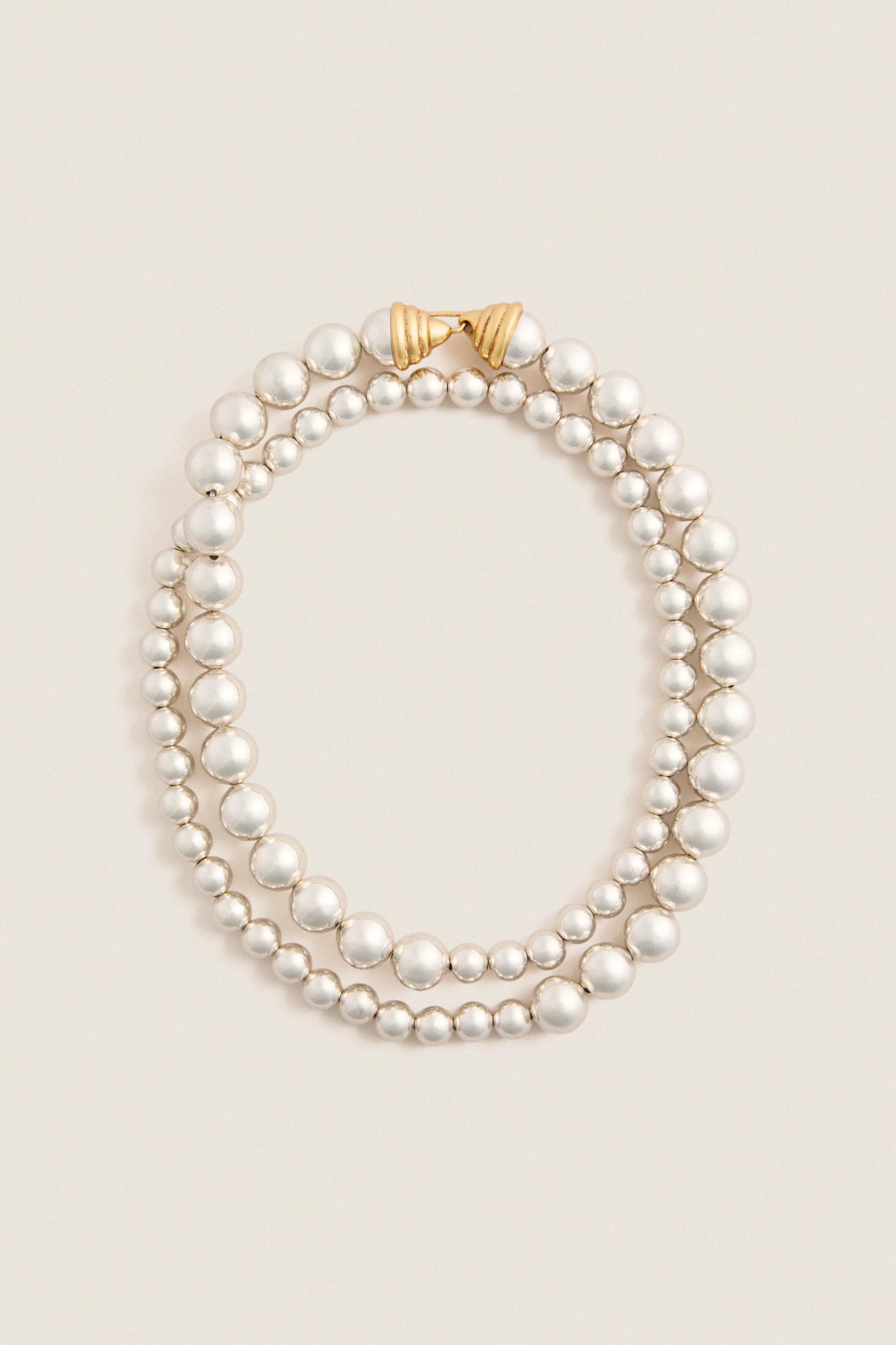 Silver Double Strand Celine Necklace | Tuckernuck (US)