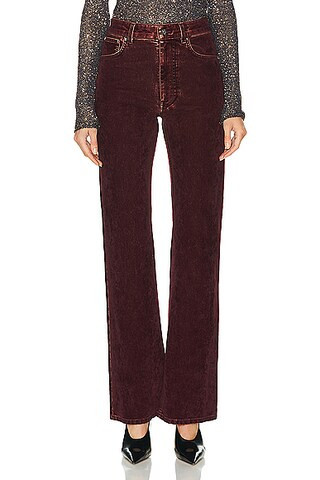 RABANNE Velvet Pants in Bordeaux - Burgundy. Size 40 (also in ). | FWRD 