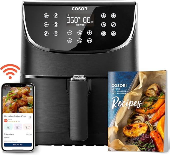 COSORI Smart Air Fryer xl 5.8QT 13-in-1 cooker (800+ Online & 100 Paper Recipes) can Air Fry, Roa... | Amazon (US)