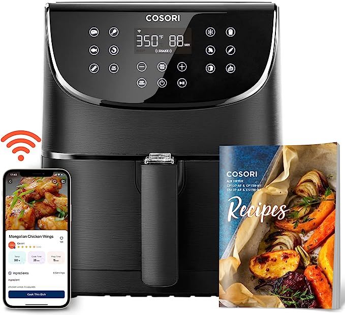 COSORI Smart Air Fryer xl 5.8QT 13-in-1 cooker (800+ Online & 100 Paper Recipes) can Air Fry, Roa... | Amazon (US)