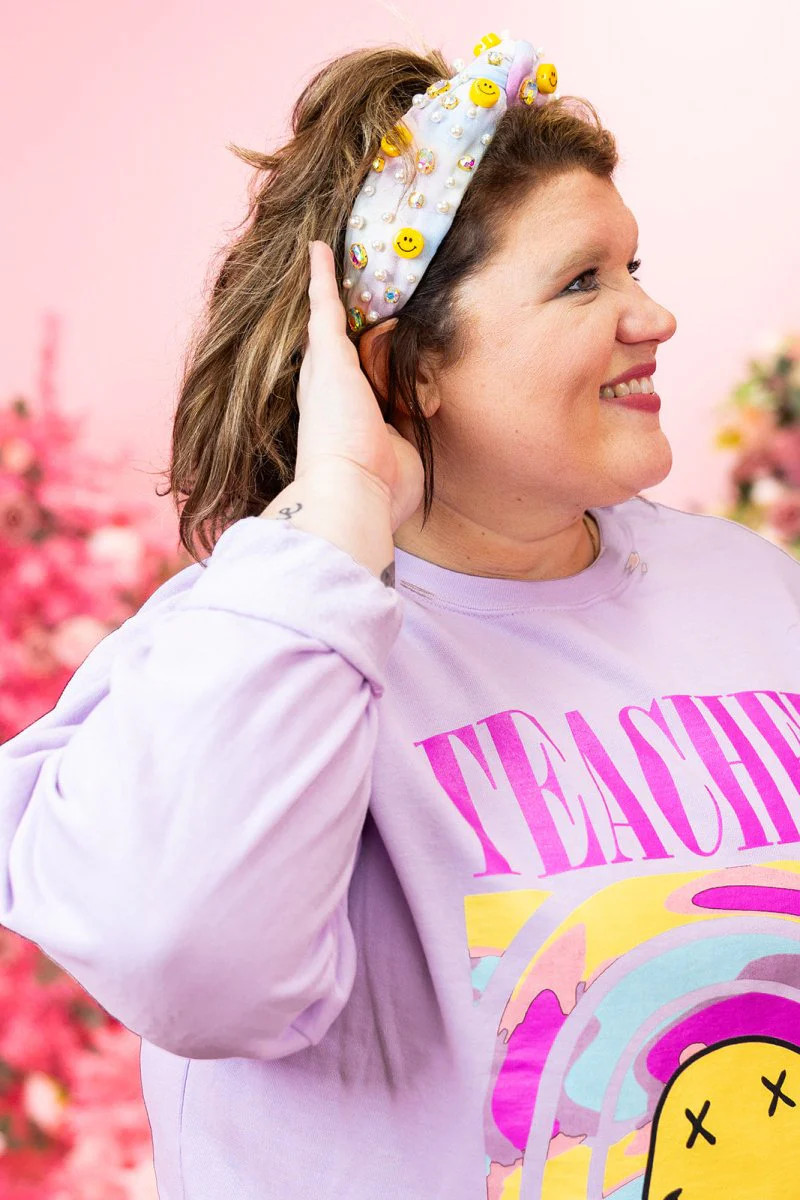 Multi Smiley Knotted Headband | Get Your Teach On
