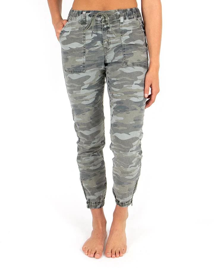 Twill Sueded Vintage Camo Joggers | Grace and Lace