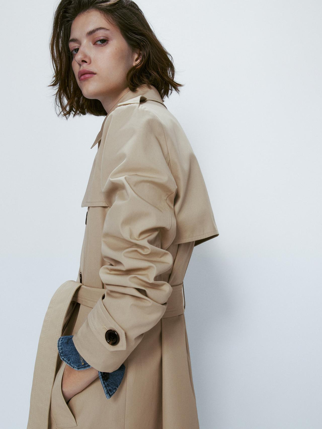 Trench coat with belt | Massimo Dutti US