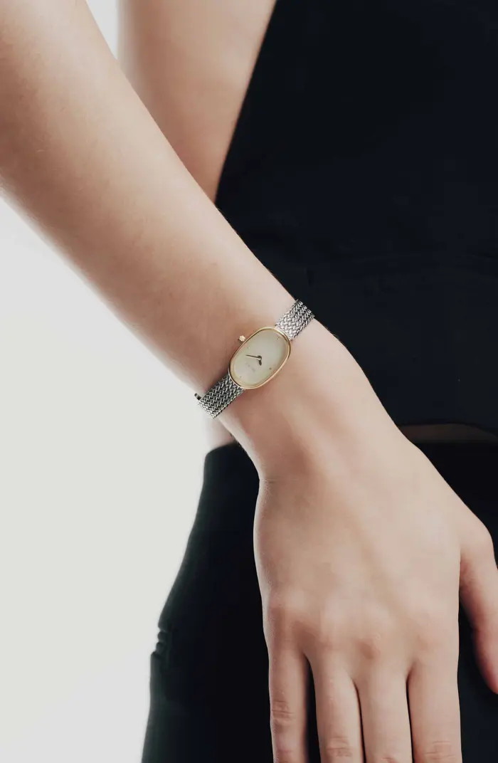 Jane Tethered Mesh Strap Watch, 18mm | Nordstrom
